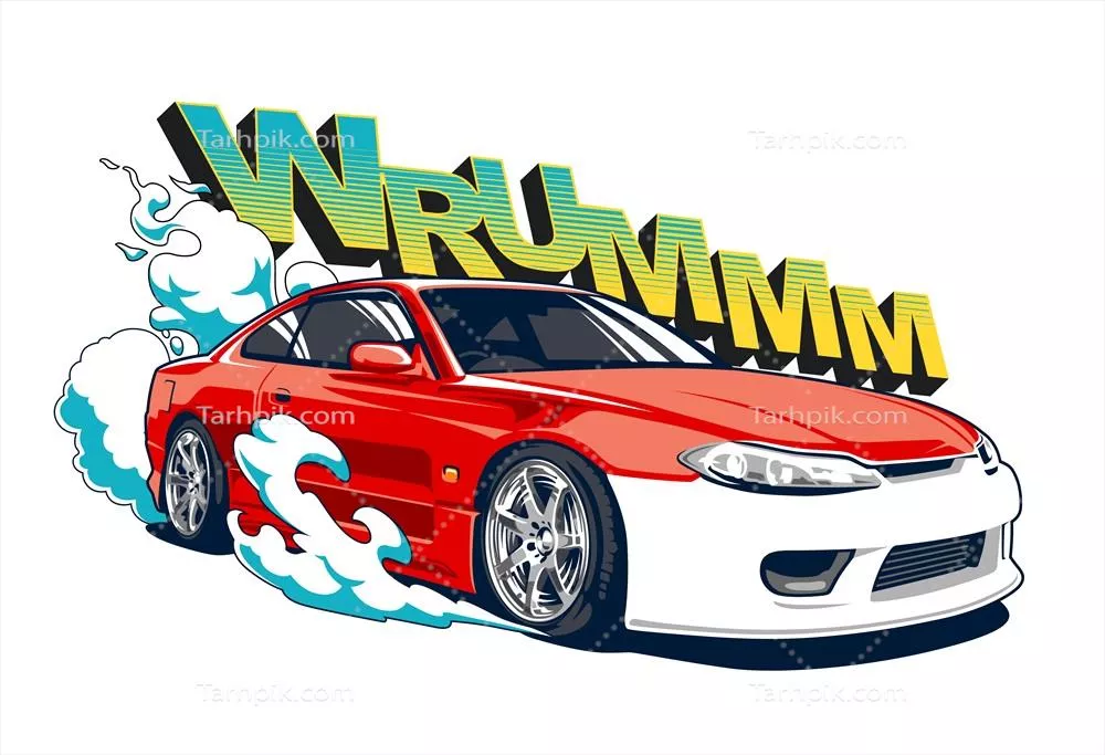 طراحی وکتور برچسب مسابقات شهری با تم سرعت و هیجان