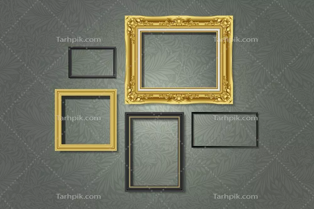 مجموعه قاب‌های گالری وکتور (دو عدد) برای نمایش هنری آثار
