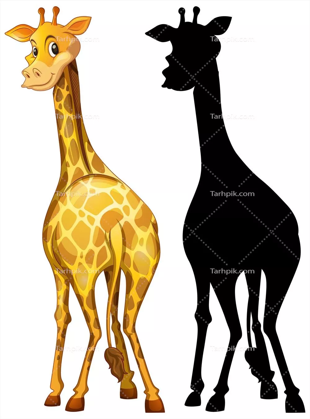 شکل ظاهری زرافه به صورت وکتور - طراحی و گرافیک مدرن