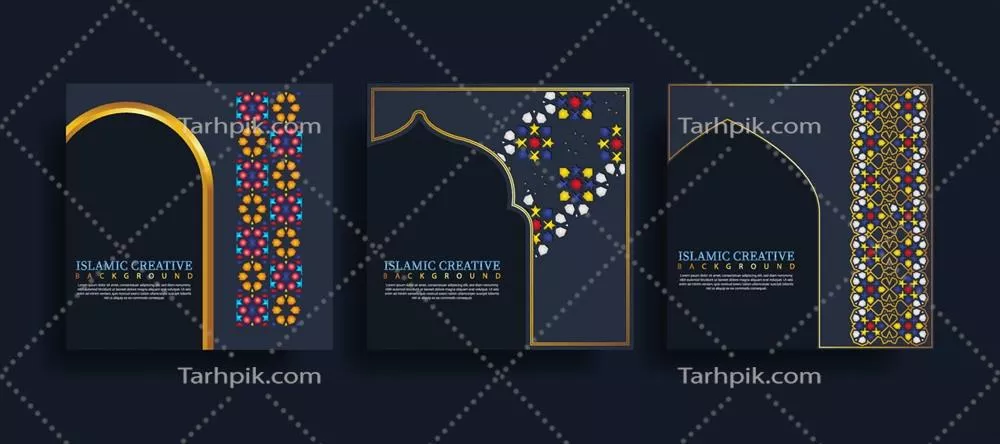وکتور قالب کارت تبریک اسلامی با طراحی زمینه ویژه و منحصر به فرد