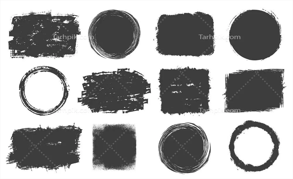 مجموعه فریم‌های وکتوری با طراحی گرانج برای استفاده در پروژه‌های هنری