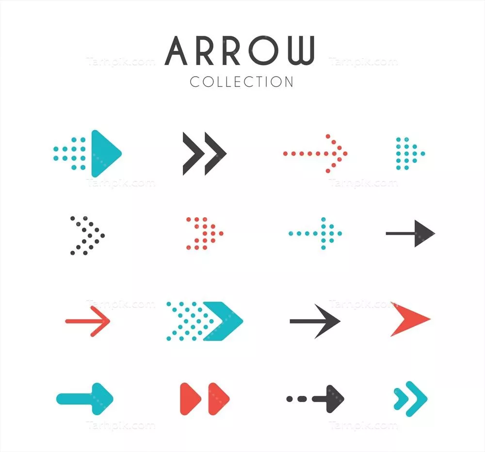 وکتور مجموعهای از فلشهای مدرن و شیک برای طراحی گرافیکی