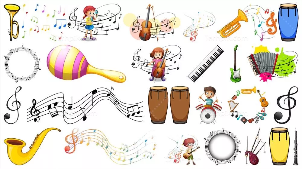وکتور تنظیم موسیقی با استفاده از المان‌های برداری در نرم‌افزارهای دیجیتال