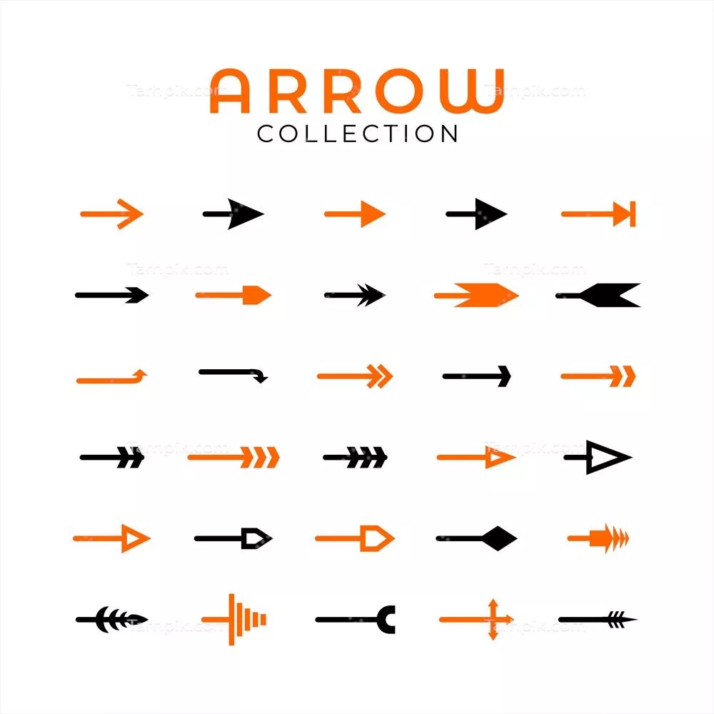 وکتور مجموعه 30 عددی پیکان با طراحی متنوع و شگفت انگیز