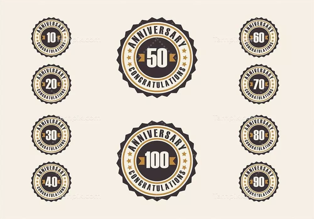 مجموعه ای از طراحی های وکتوری جشن سالگرد با کیفیت بالا و زیبا