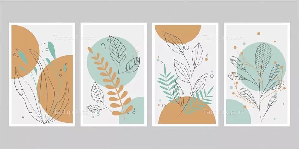 مجموعه کارت های پوششی با طراحی حروف کشیده به سبک دستی و وکتور