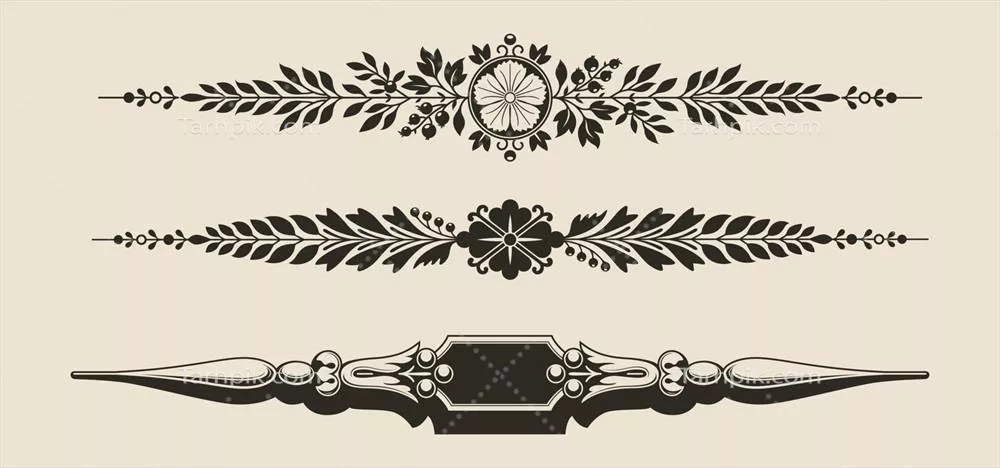 مجموعه ای از تقسیم کننده های تزئینی به فرمت وکتور EPS 10