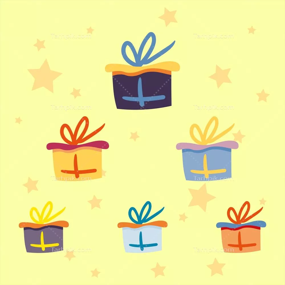 مجموعه تصویر وکتور انواع جعبههای هدیه با طراحیهای زیبا و خاص