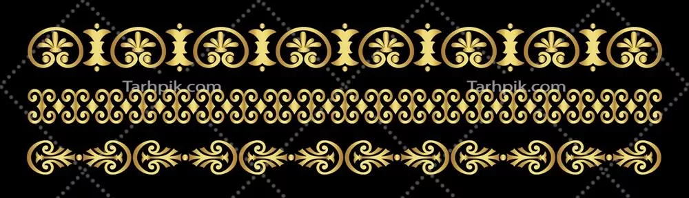 مجموعه لبه‌های طلایی وکتوری با فرمت EPS 10 - طراحی شیک و منحصر به فرد