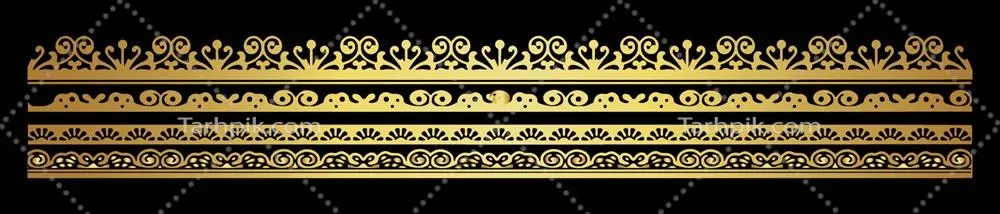 مجموعه حاشیههای دکوری طلایی وکتور برای طراحیهای زیبا