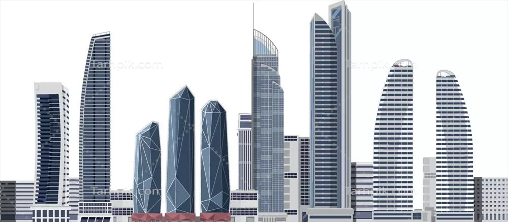 وکتور مجموعه بلندمرتبههای لوکس در ساحل طلایی، کوئینزلند، استرالیا