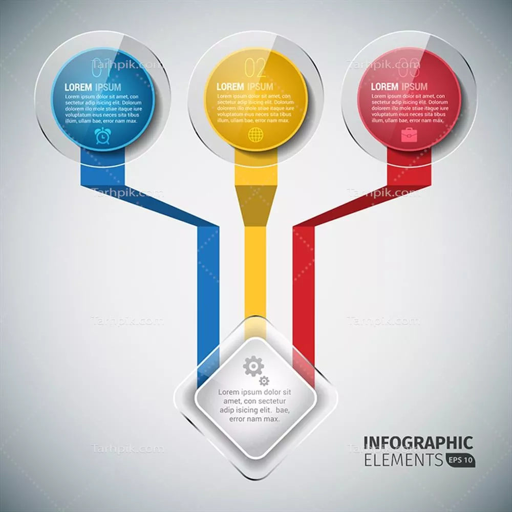 وکتور مجموعه نمودارهای اینفوگرافیک برای کسب و کار و تحلیلهای اقتصادی