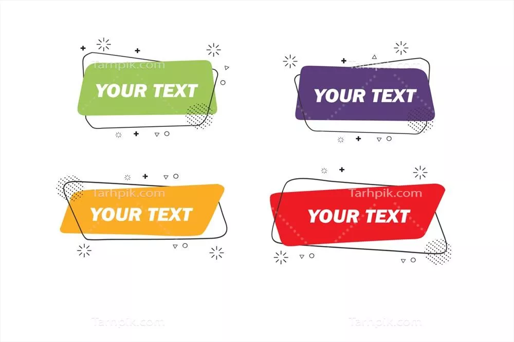 وکتور بستهای از بنرهای مدرن با طراحی هندسی و تخت برای وب یا سایر استفادهها