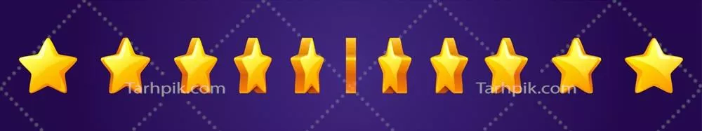 وکتور انیمیشن اسپریت بازی گردش ستاره‌ها: طراحی رابط کاربری و امتیازدهی