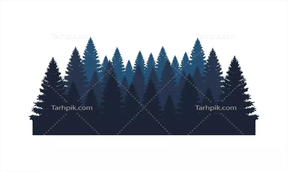 وکتور آیکون جداشده درختان کاج: مجموعه‌ای از نخل‌ها با طراحی زیبا