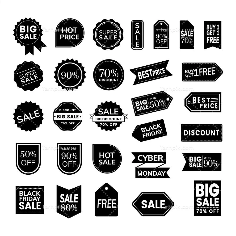 کلیه نشانهای تشویقی و پروماسیون به صورت وکتورهای گرافیکی