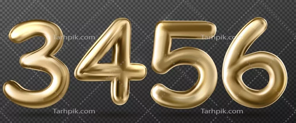 ایجاد اعداد طلایی واقعی با طراحی زیبا و شفاف در فرمت وکتور