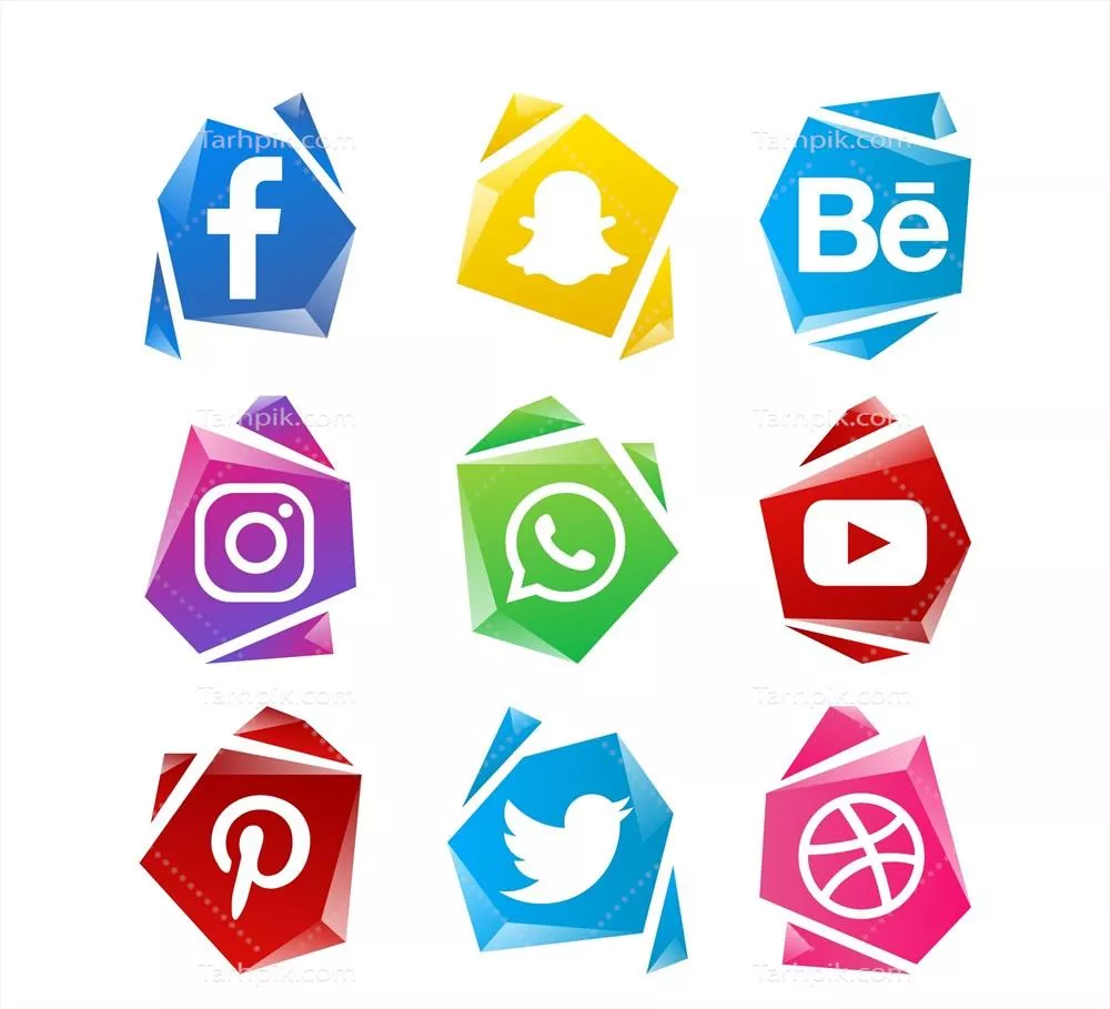مجموعه لوگوهای شبکههای اجتماعی (۴) - وکتورهای با کیفیت