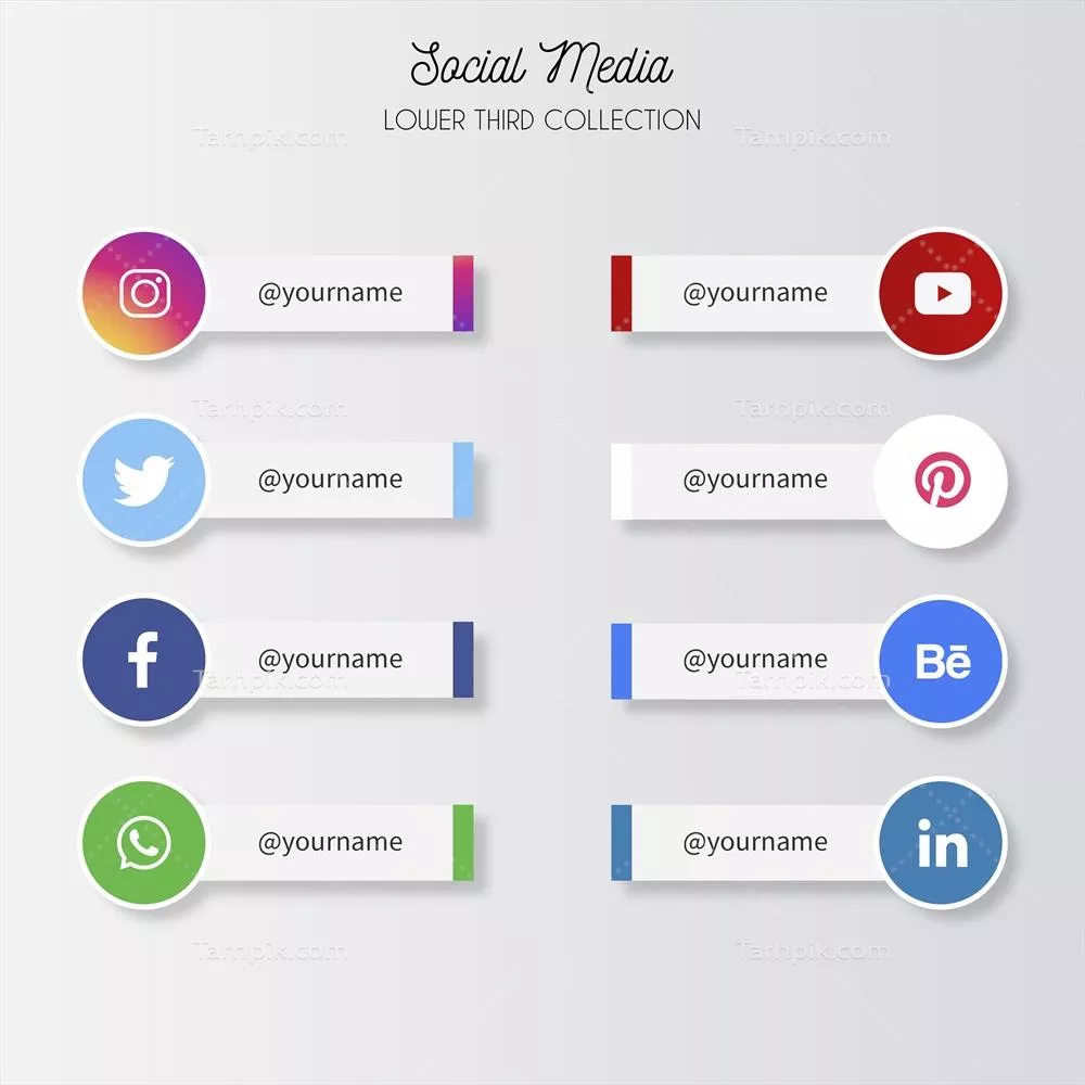 طرح های وکتور زیرنویس برای شبکه های اجتماعی به همراه بافت های خاص