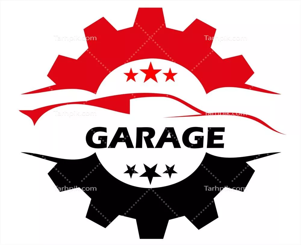 وکتور لوگوی خودروی اسپورت و آیکون دنده – نمادین و جذاب