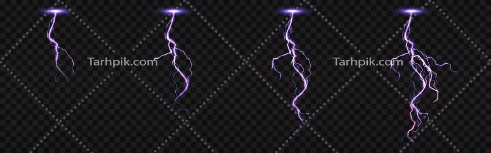 وکتور اسپرایت شیت با رعد و برق برای انیمیشن افکت ها