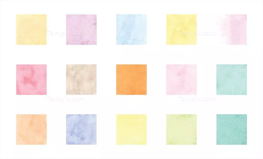 تصویر وکتور رنگ‌آمیزی شده از نشان‌های مربع شکل در آب‌رنگ