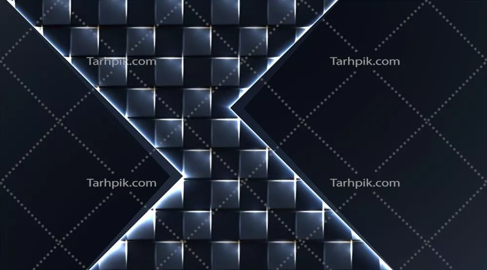 تصویر وکتوری مربع هندسی واقع‌گرا با پس‌زمینه تاریک و درخشش سفید
