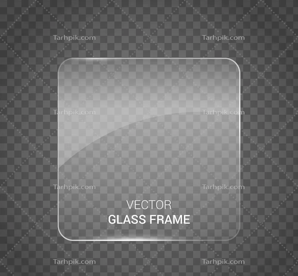 قاب شیشه ای مربع شکل در سبک واقع گرایانه و وکتور با طراحی منحصر به فرد