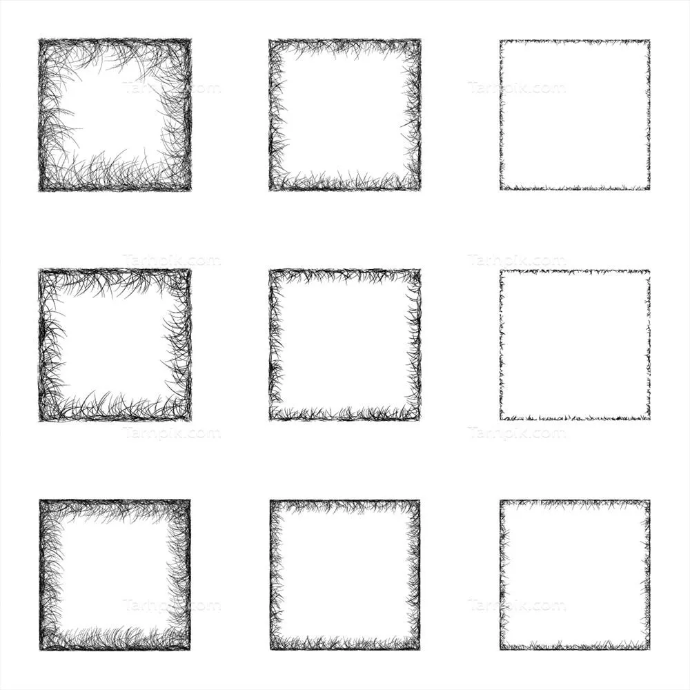 مجموعه فریمهای مربعی وکتور با طراحیهای متنوع و جذاب