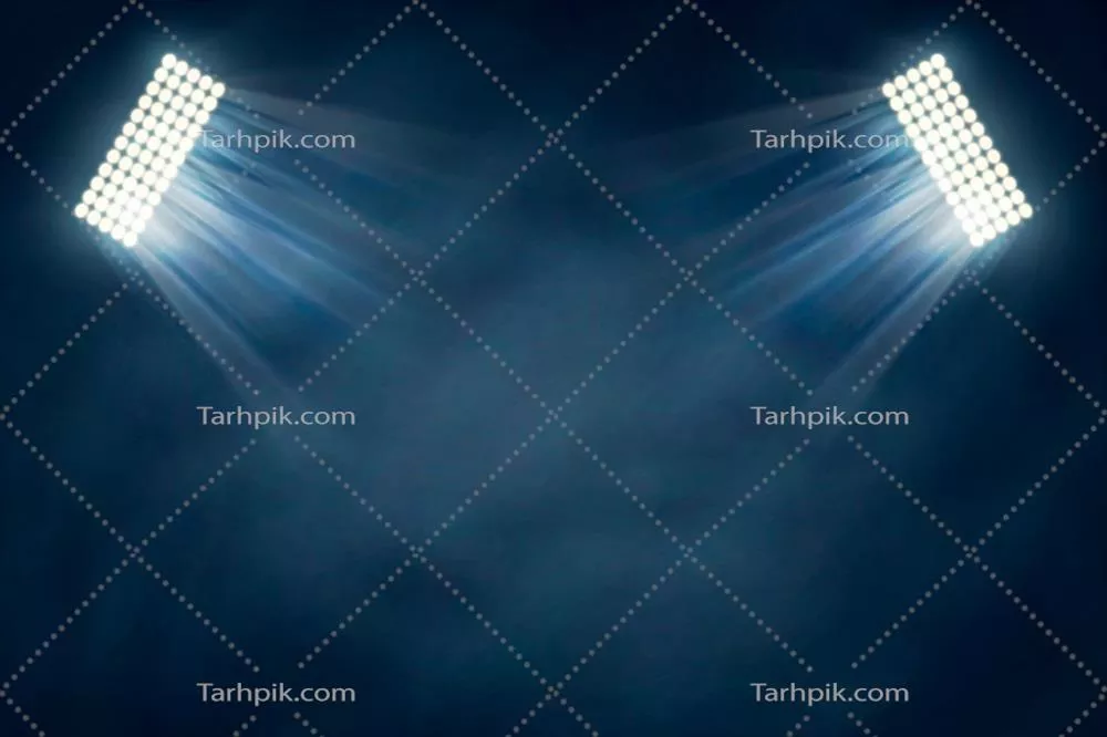 اثر نورپردازی استادیوم با مه در طراحی وکتور