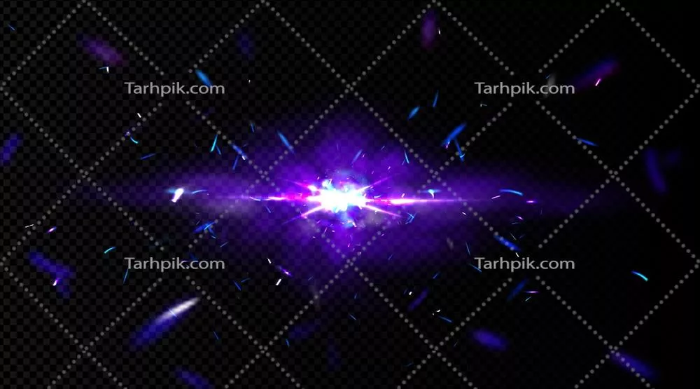 انفجار ستاره با درخشش، دود و درخششهای وکتور زیبا