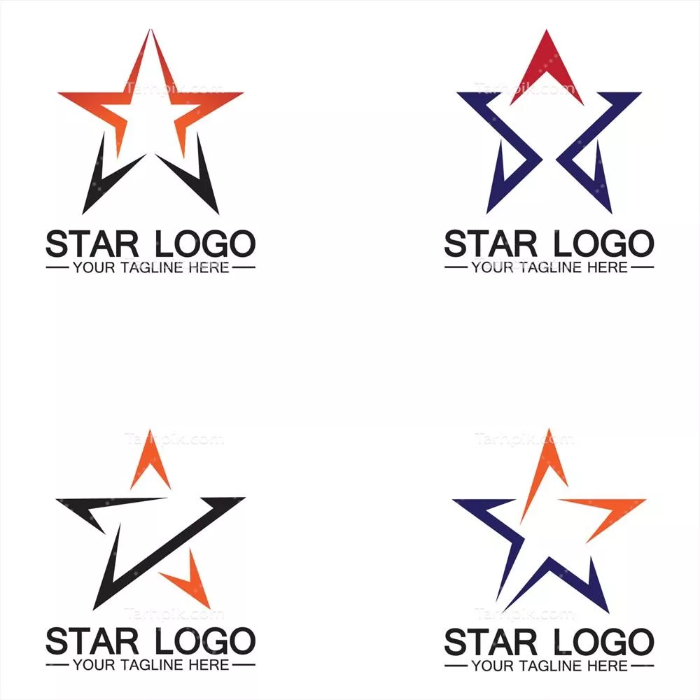 طرح وکتور لوگوی ستاره: نماد و طراحی خلاقانه و مدرن