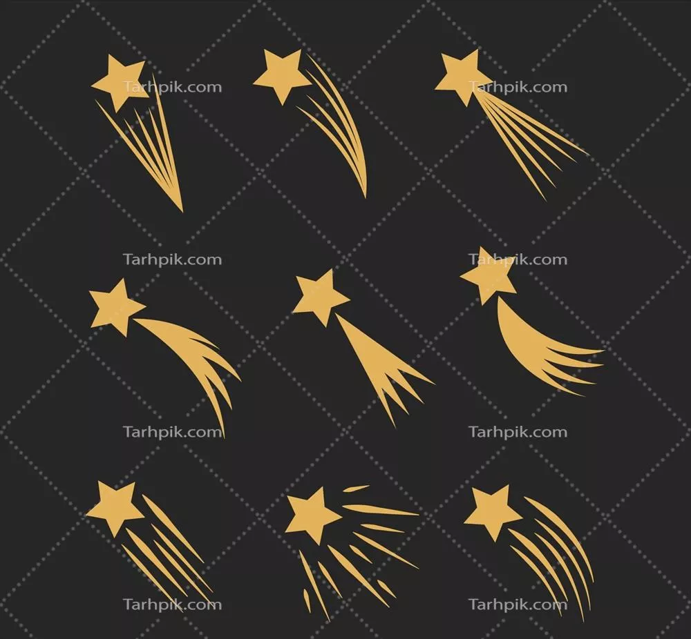 مجموعه نهم تصاویر وکتور ردیفهای ستارهای منحصر به فرد
