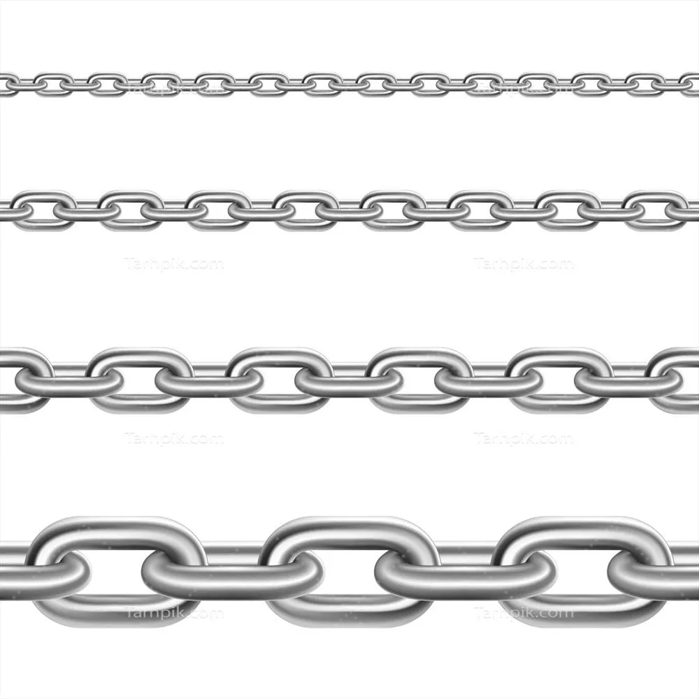 مجموعه وکتور زنجیرهای افقی فولادی با طراحی واقعگرایانه