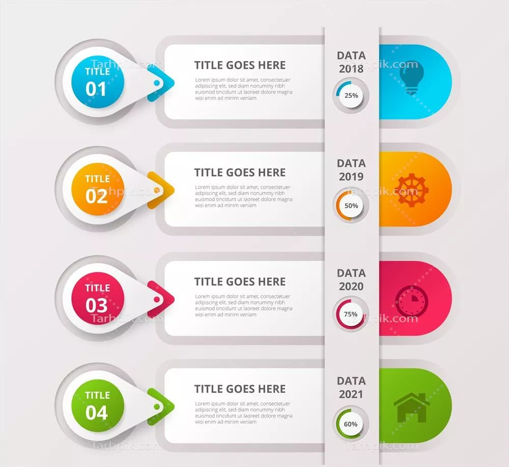 اینفوگرافیک وکتوری مراحل کسبوکار - طراحی جذاب و مؤثر