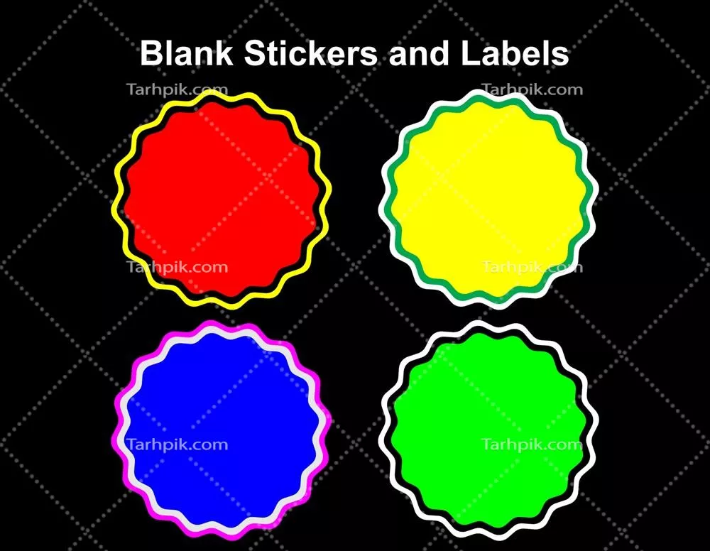 وکتور برچسب استیکری برای لوگو: طراحی و چاپ با کیفیت بالا