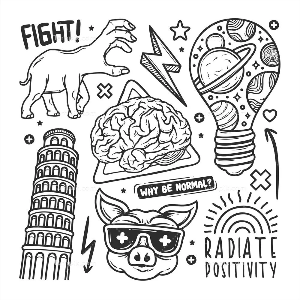 استیکرهای دستکشیده و وکتور با طراحی دودی فوقالعاده شگفتانگیز