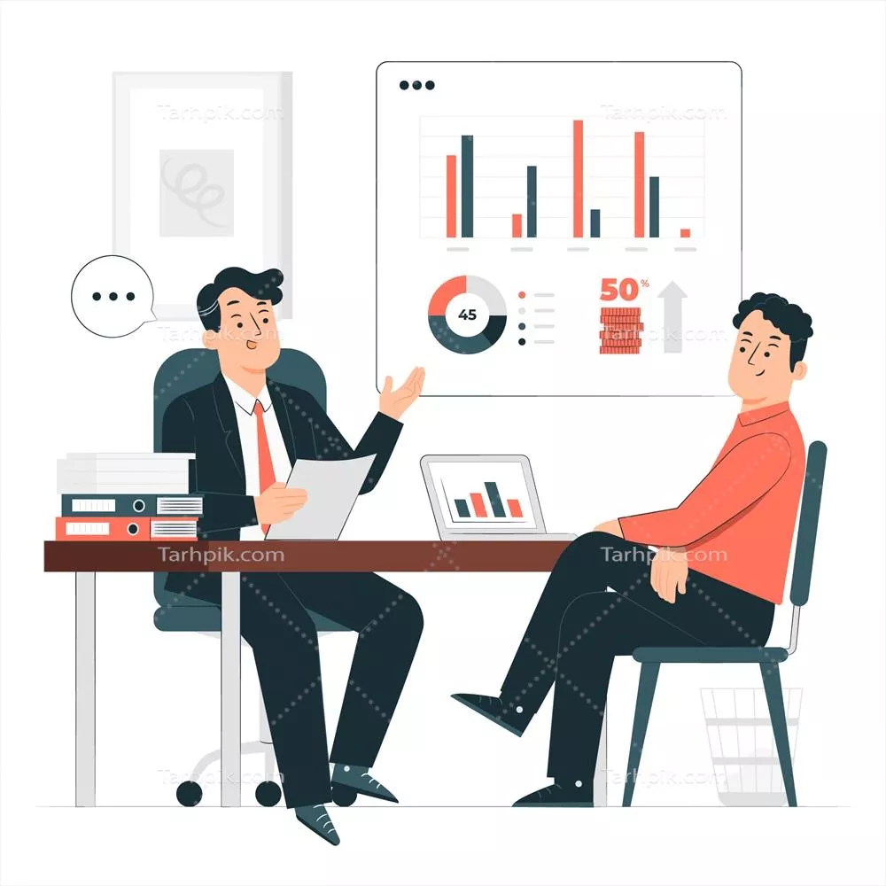 تصویر مفهومی مشاوره استراتژیک با وکتورهای خلاقانه و مدرن