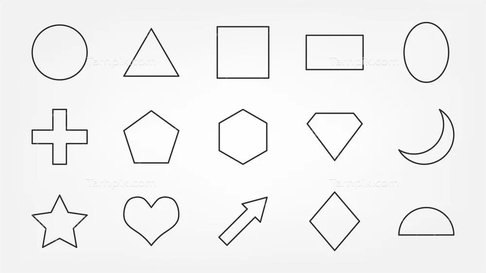 مجموعه الگوهای هندسی با لبههای برجسته و وکتور