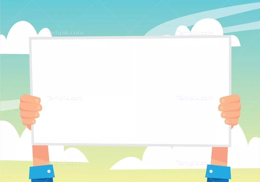 تلاشی برای حقوق: تصویر برداری وکتور دستانی که تابلو اعتراضی را در فضای باز نگه داشتهاند