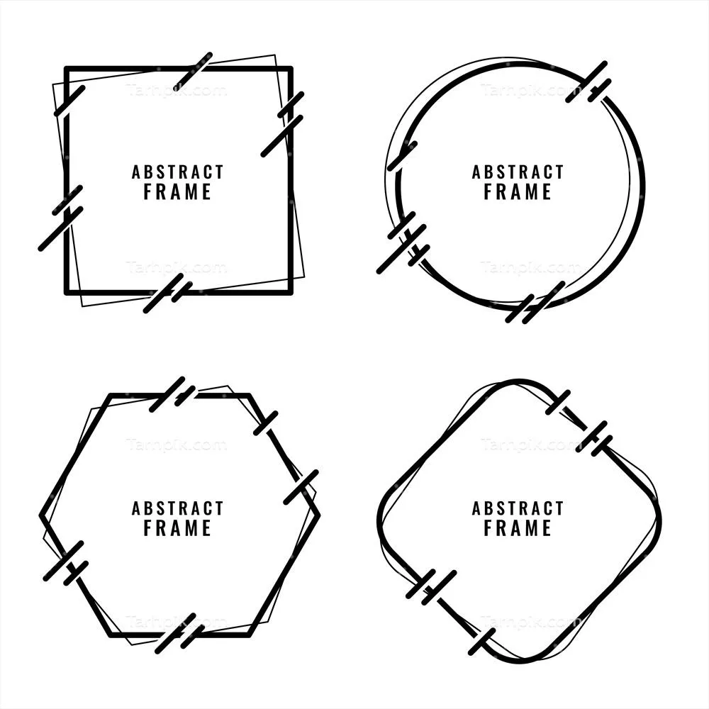 مجموعه فریم های وکتور با طراحی خطوط انتزاعی شیک و مدرن