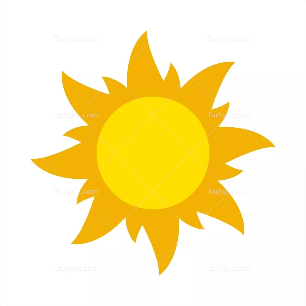 وکتور آیکون خورشید - نماد روشنایی و انرژی در طراحی گرافیکی