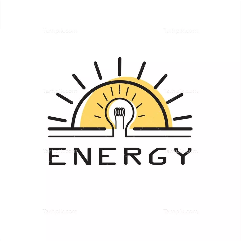 وکتور طراحی لوگوی خلاقانه با الهام از نور خورشید و لامپ