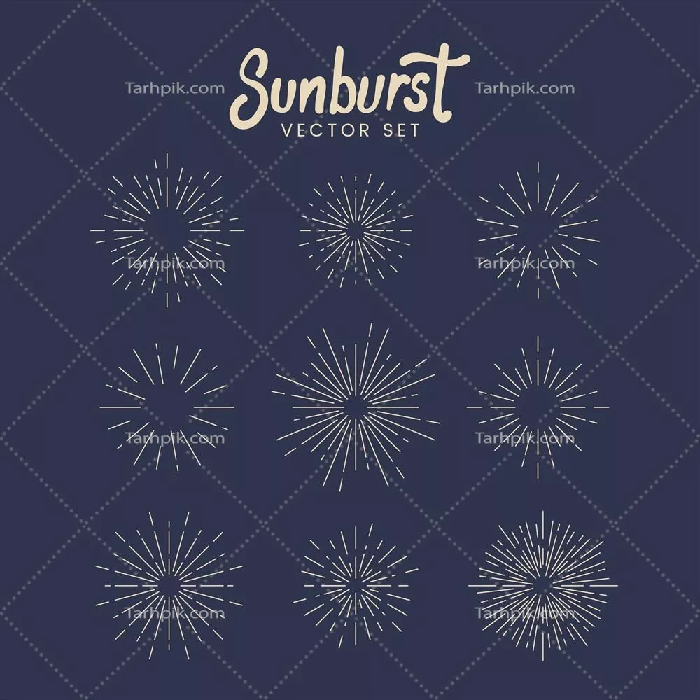مجموعه وکتورهای آفتابگردان با طراحی آبی زیبا و متنوع