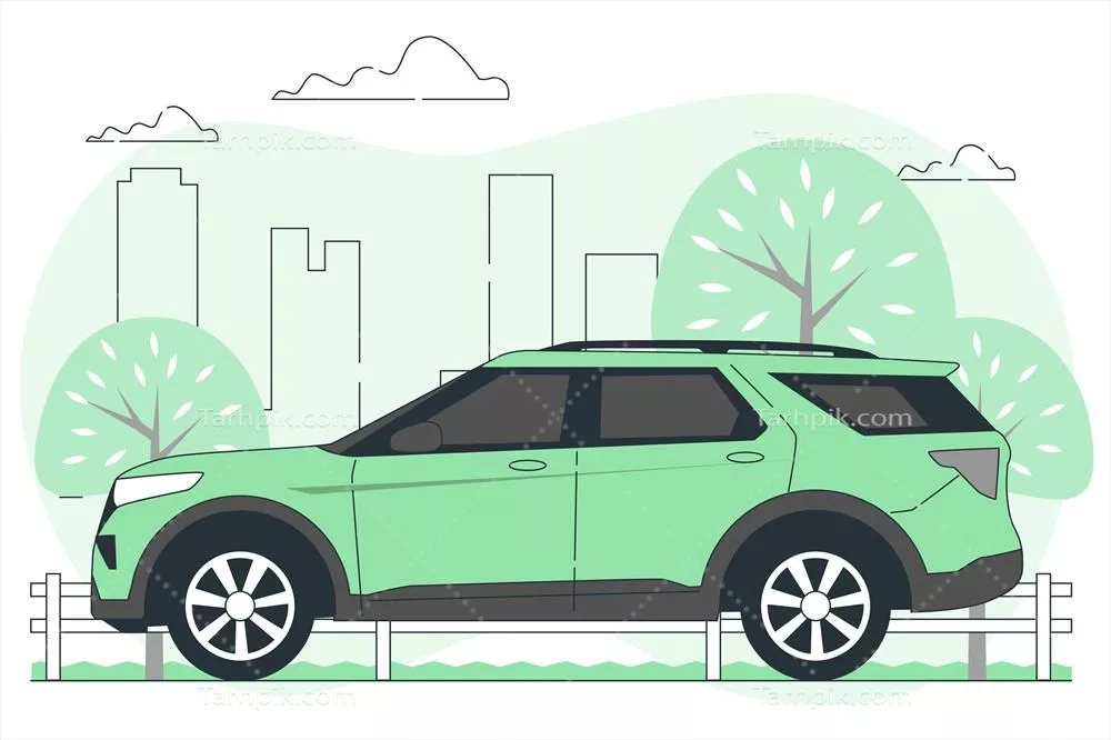 وکتور تصویر مفهومی شاسیبلند: طراحی مدرن و خلاقانه خودروهای SUV