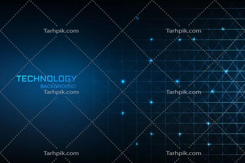 وکتور مفهوم شبکه ارتباطی دیجیتال آبی در پسزمینهای آبی رنگ