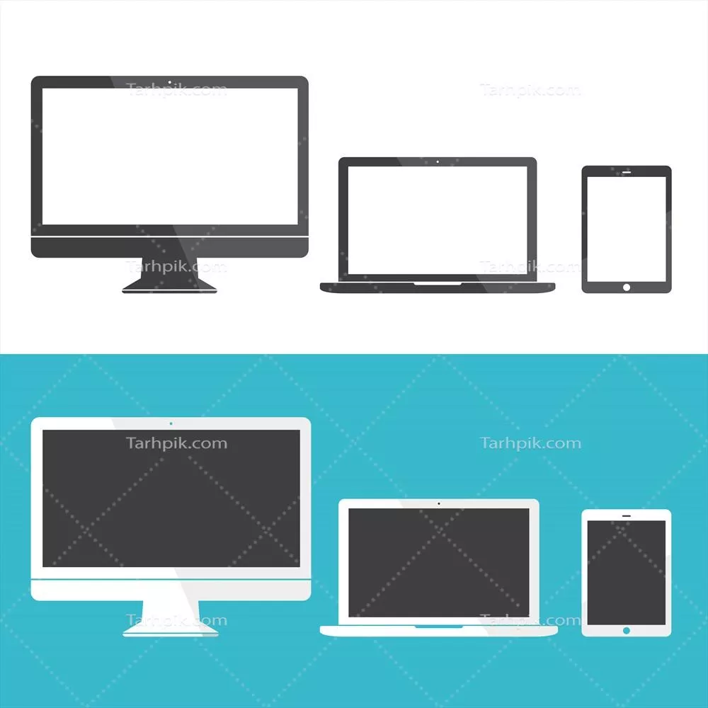 آیکون مفهومی دستگاه دیجیتال تکنولوژی به صورت وکتور
