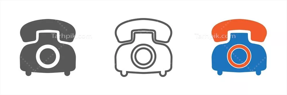 آیکون تلفن و تصویر وکتور آیکون گوشی تلفن برای طراحی گرافیکی
