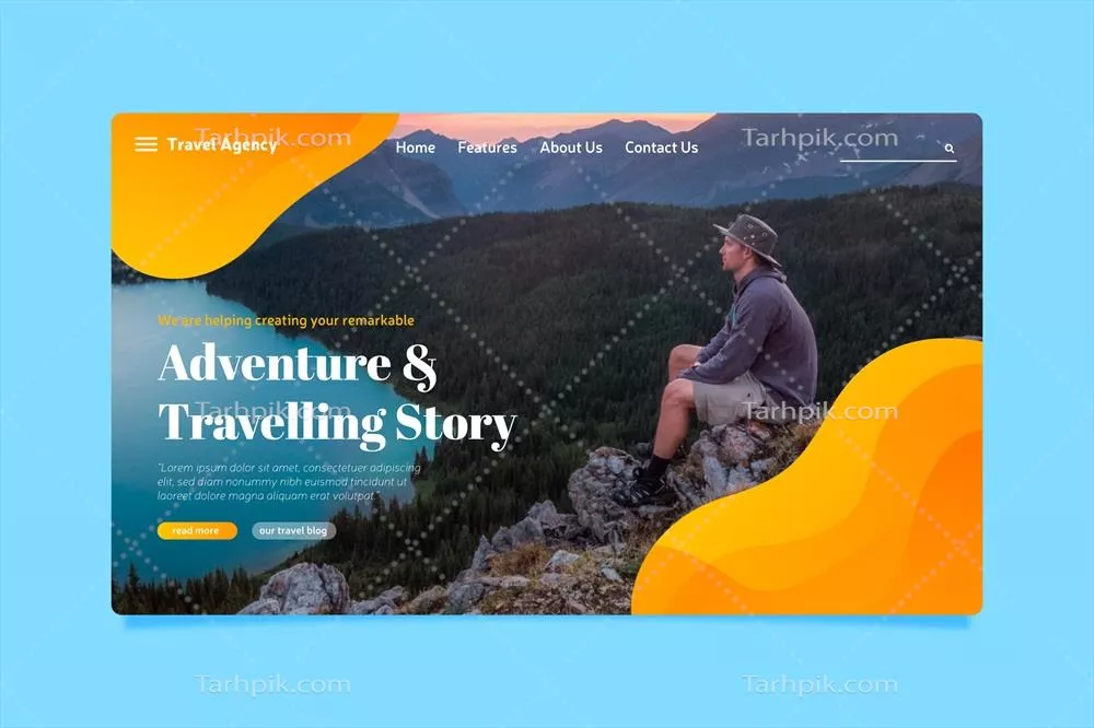 قالب صفحه فرود سفر با طراحی وکتور حرفهای برای تجربه بهینه کاربران