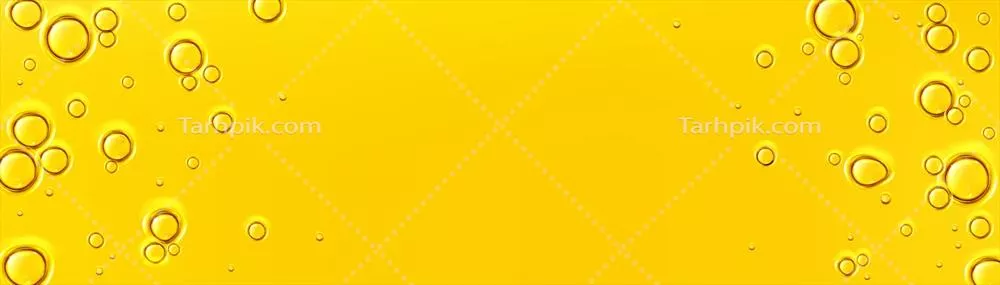 وکتور متن بافت مایع سرم روغنی زرد با حباب های معلق در آن